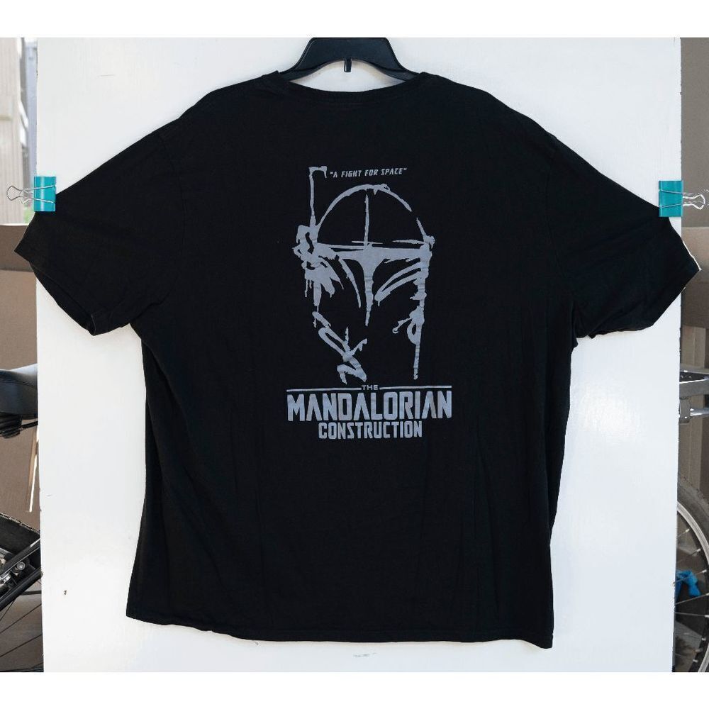 The Mandalorian Construction Film Crew Promo T-Shirt Black Star‎ Wars Size 3XL